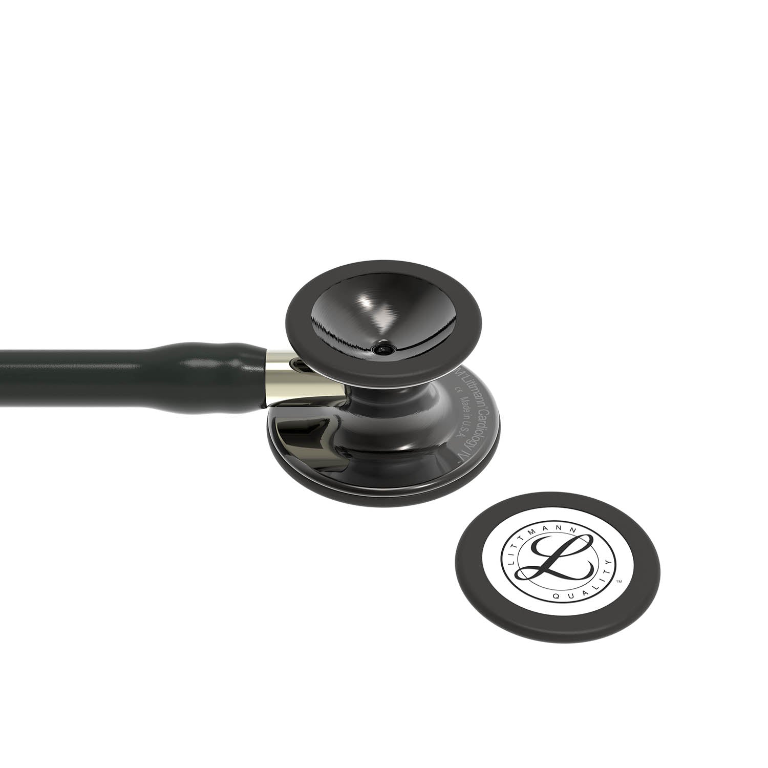 Dark Slate Gray Littmann Cardiology IV Diagnostic Stethoscope: Polished Smoke & Black - Champagne Stem 6204