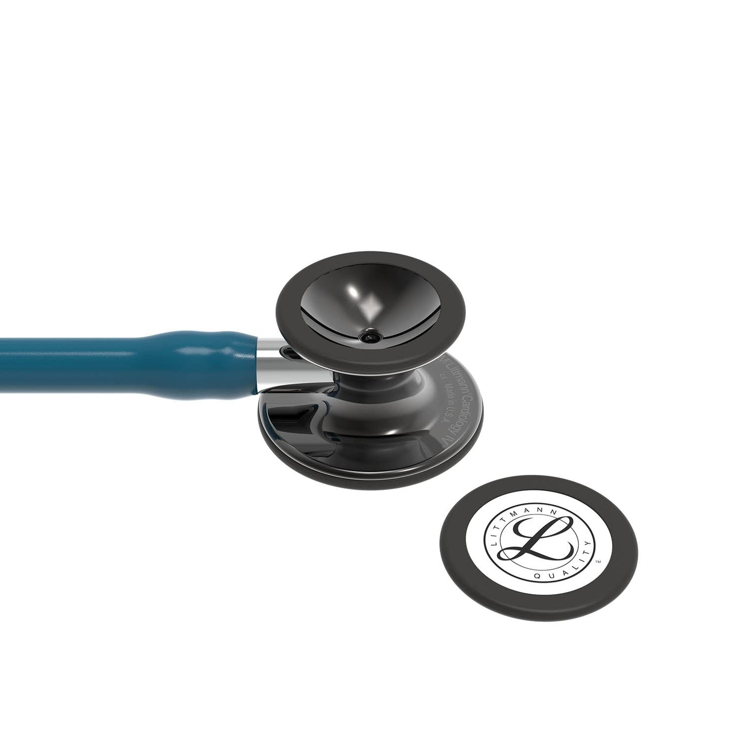 Dark Slate Gray Littmann Cardiology IV Diagnostic Stethoscope: Smoke & Caribbean Blue - Mirror Stem 6234