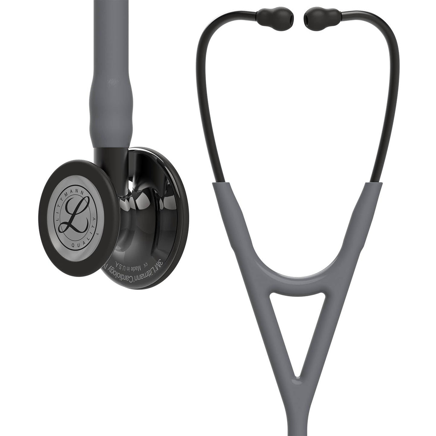 Dim Gray Littmann Cardiology IV Diagnostic Stethoscope: Smoke & Grey - Smoke Stem 6238