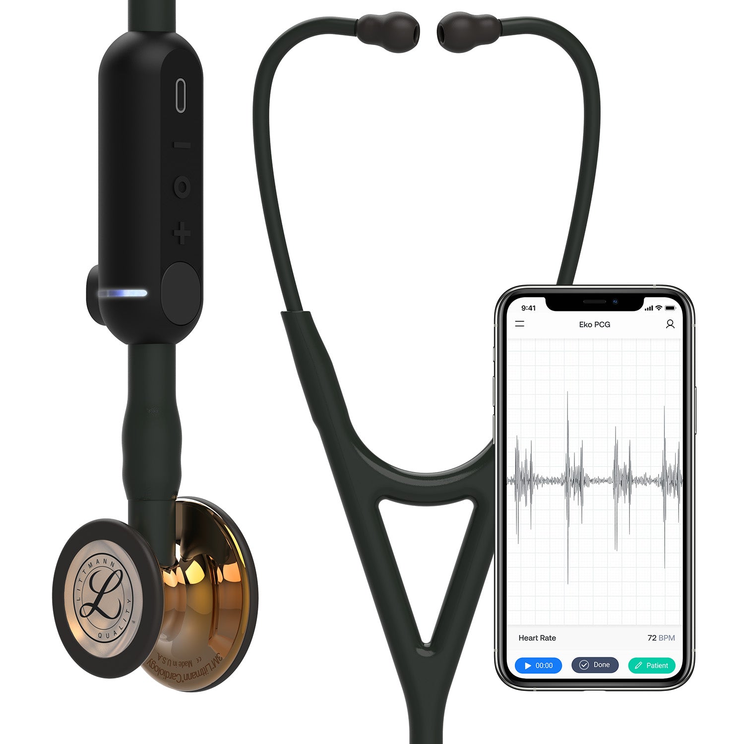 Dark Slate Gray Littmann CORE Digital Stethoscope 8863 - High Polish Copper