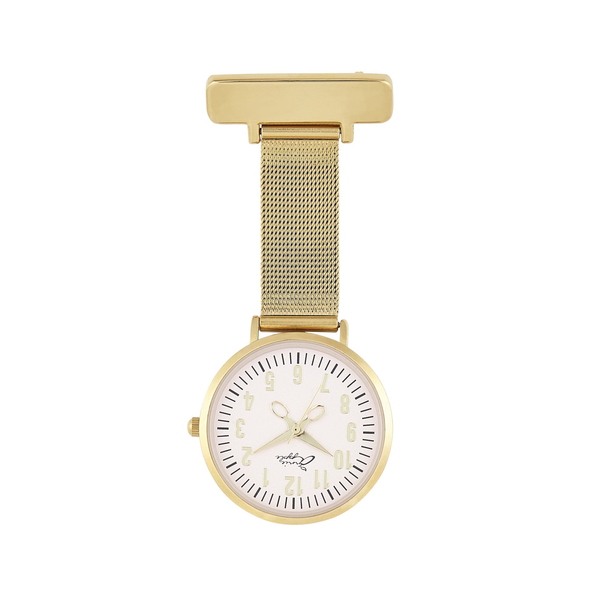 Wheat Annie Apple Nurses Fob Watch - Aurora - Blush/Gold - Mesh - 35mm