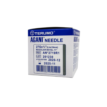 Terumo AGANI Needle 27G x 5/8" x 100 - GREY