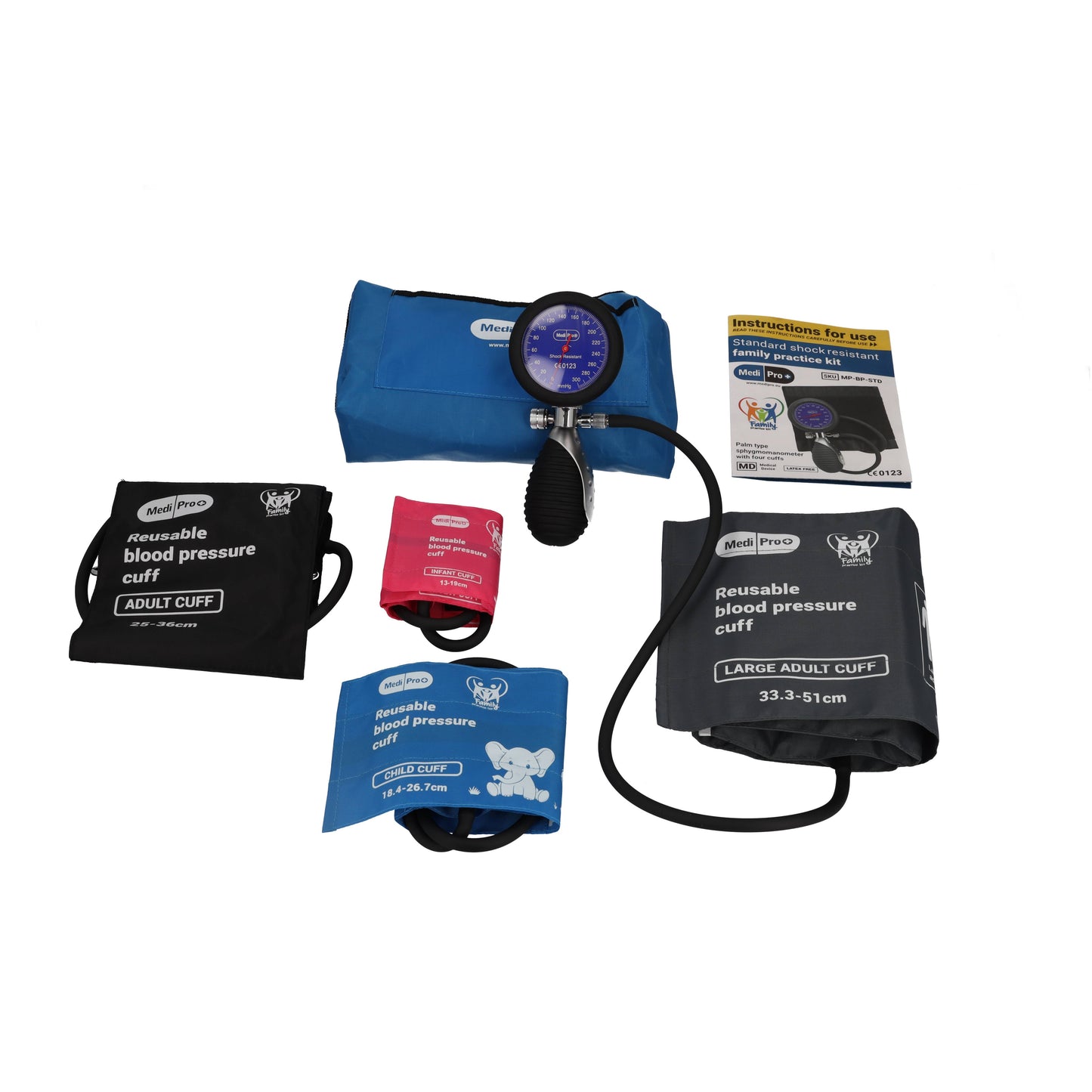 Standard Family Practice Sphygmomanometer With Adult & Child Cuffs