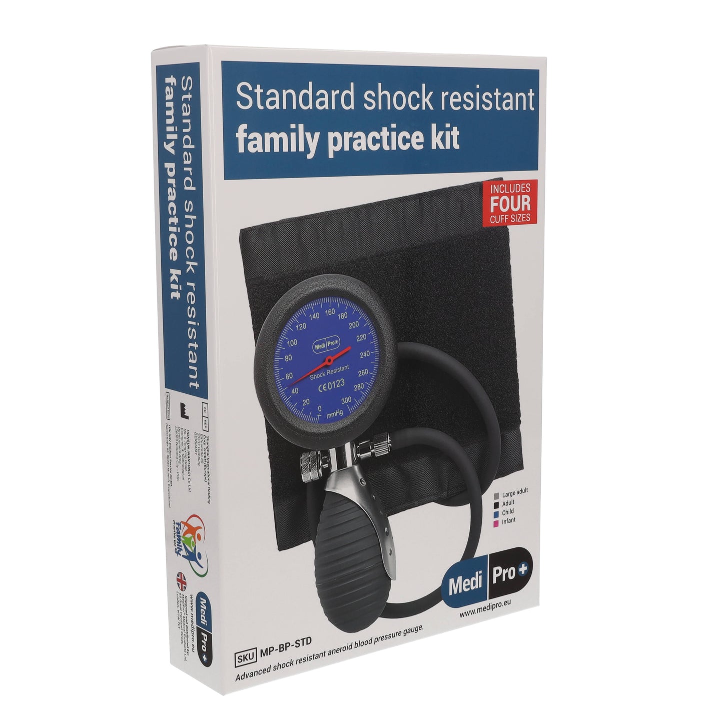 Standard Family Practice Sphygmomanometer With Adult & Child Cuffs