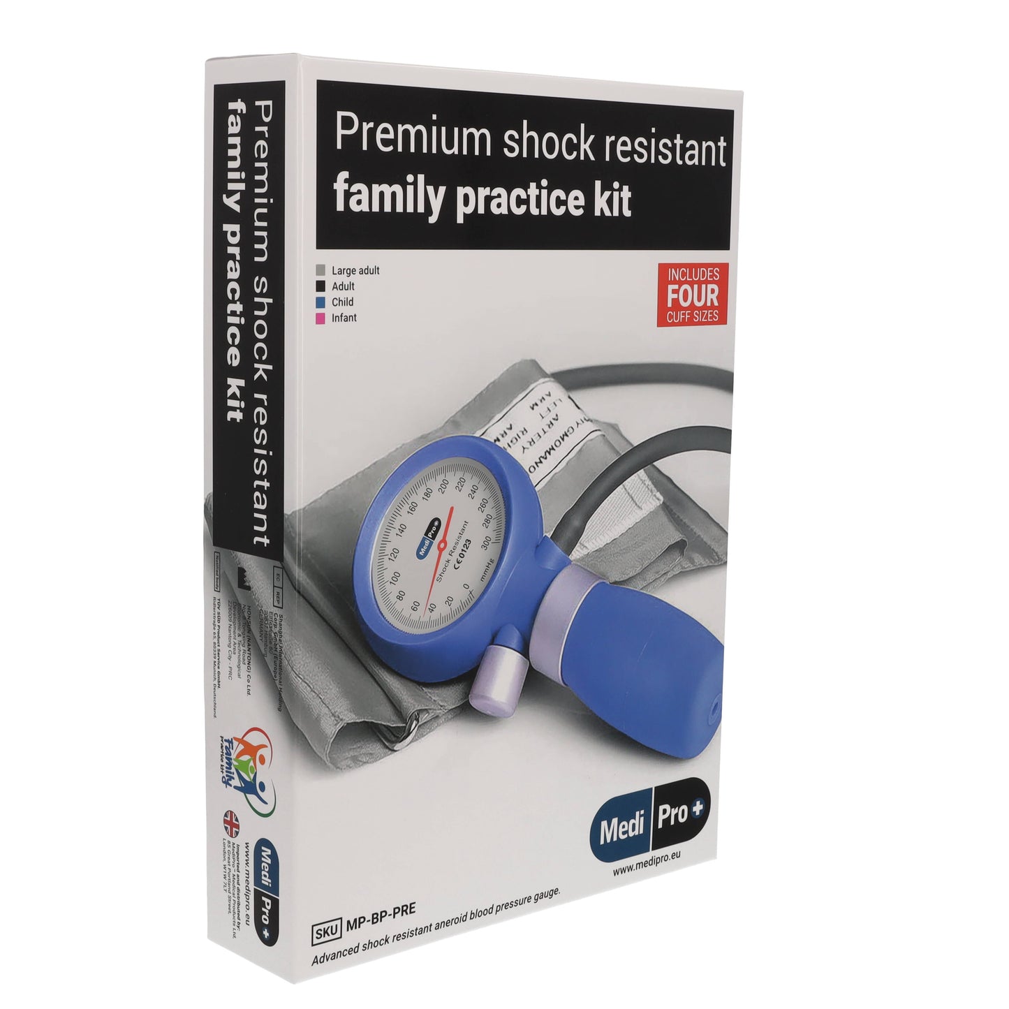 Premium Family Practice Sphygmomanometer With Adult & Child Cuffs