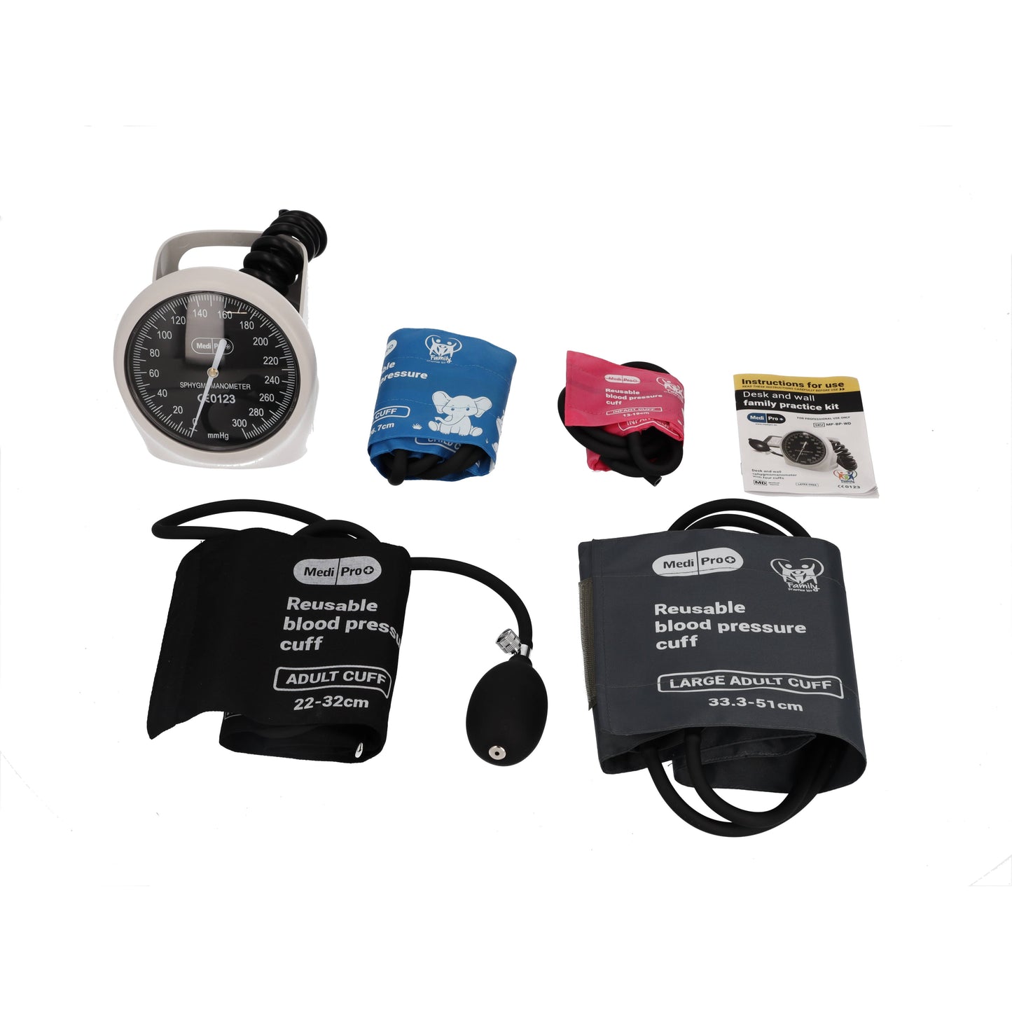 Desk And Wall Sphygmomanometer With Adult & Child Cuffs