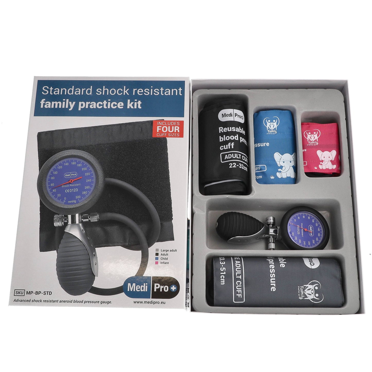 Standard Family Practice Sphygmomanometer With Adult & Child Cuffs