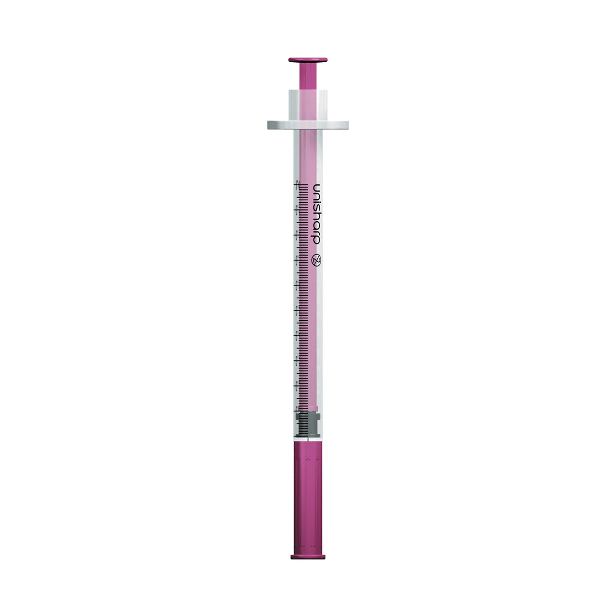 Unisharp 1ml Fixed 29G 0.5" Pink x 100