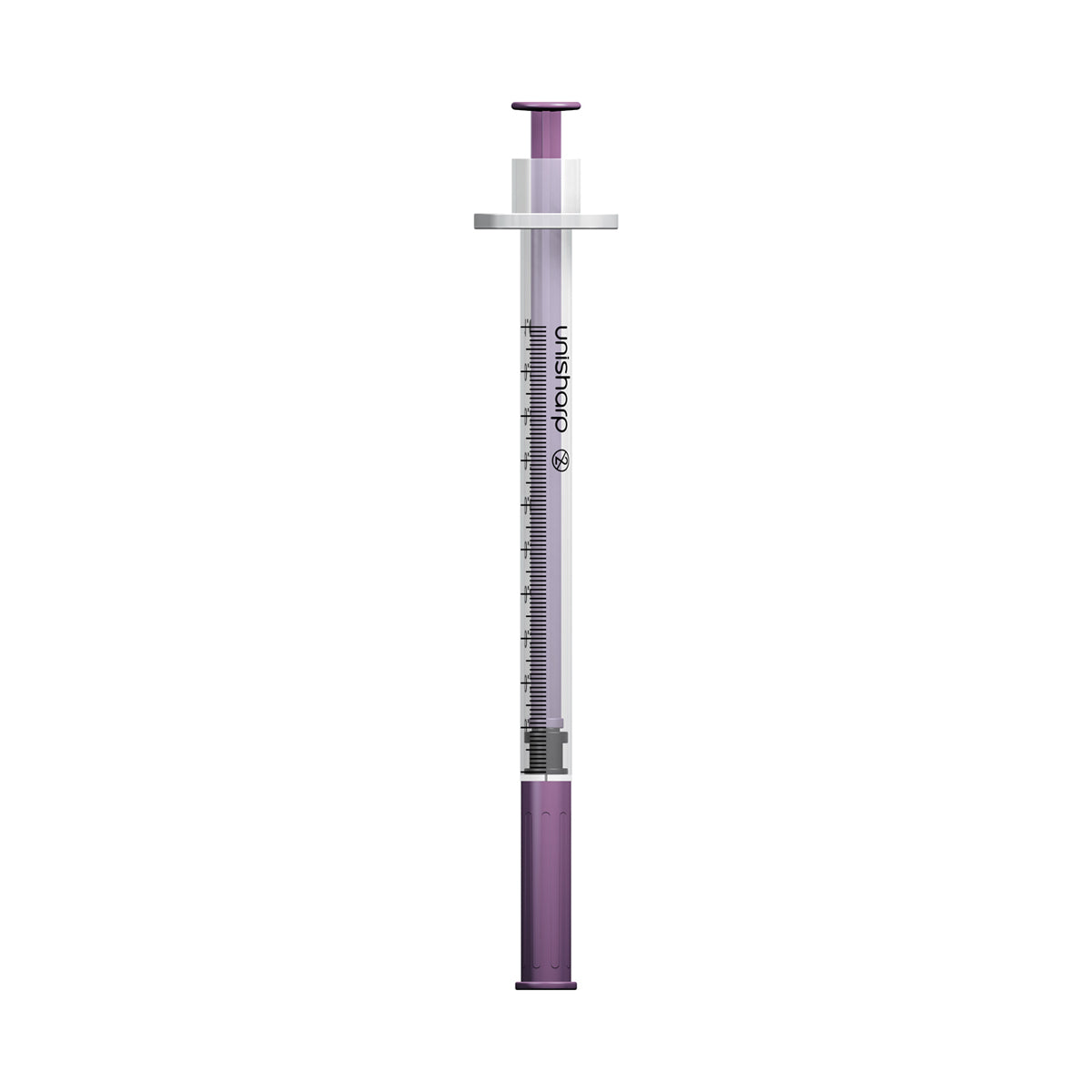 Unisharp 1ml Fixed 30G 0.5" Purple  x 100