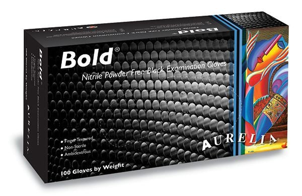 Aurelia Bold - Nitrile Powder Free Non-sterile Examination Gloves - Box Of 100