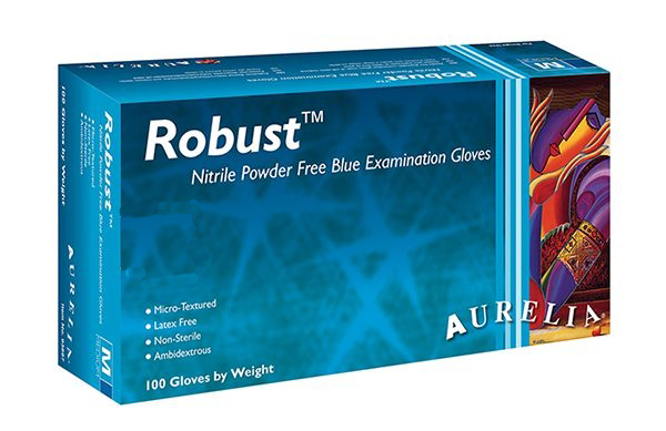 Aurelia Robust 9.0 Nitrile - 4.5 mil Powder Free Gloves - x100