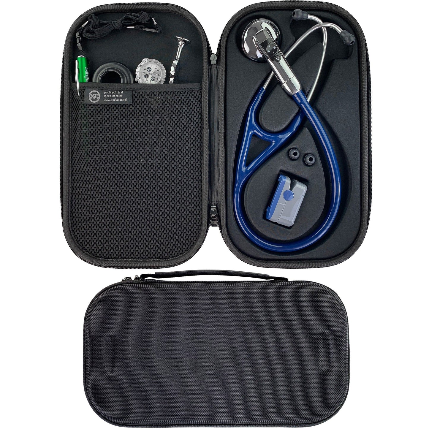 Dark Slate Gray Pod Technical Cardiopod II Stethoscope Case for all Littmann Stethoscopes - All Black