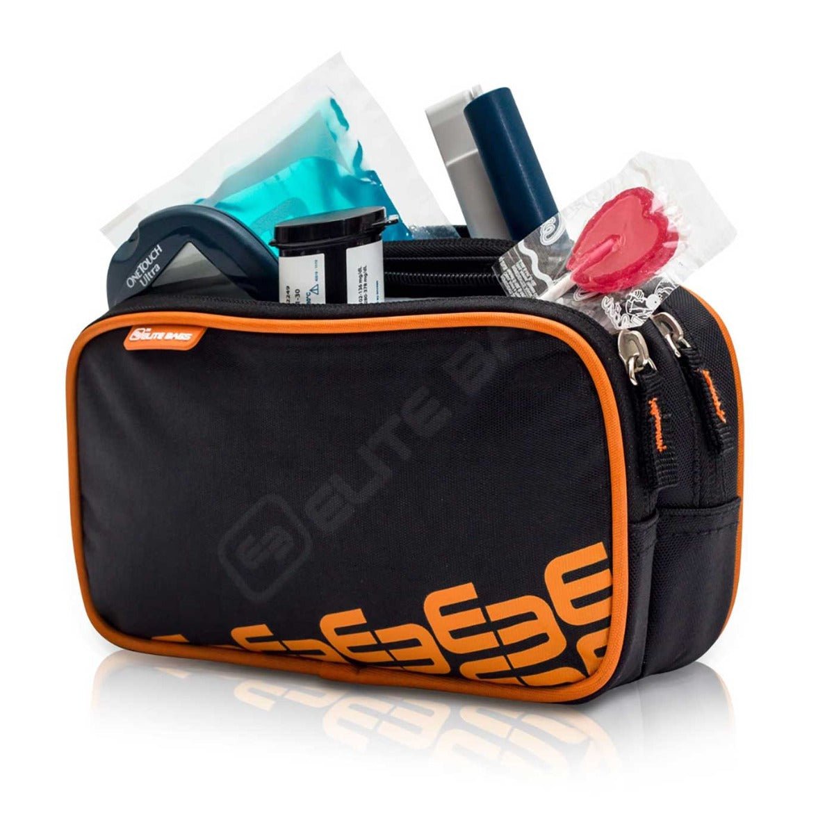 Elite Bags Isothermical Bag for Diabetics - Black and Orange - Medscope