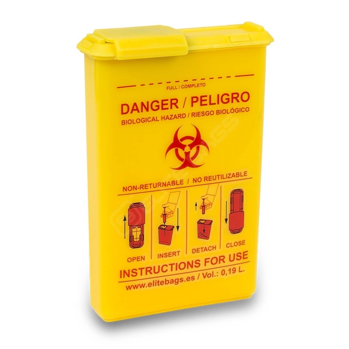 Elite Bags Pocket-Sized Conotainer for Biocontaminated Material - Yellow - Medscope