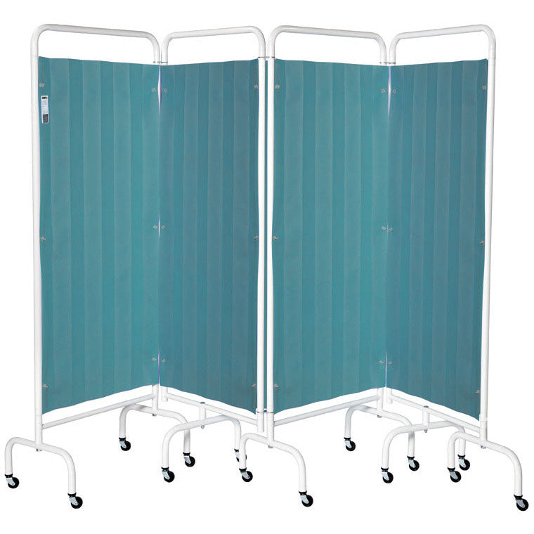 Cadet Blue Sunflower Mobile Screen with Disposable Curtains - 4 Section-Forest Green