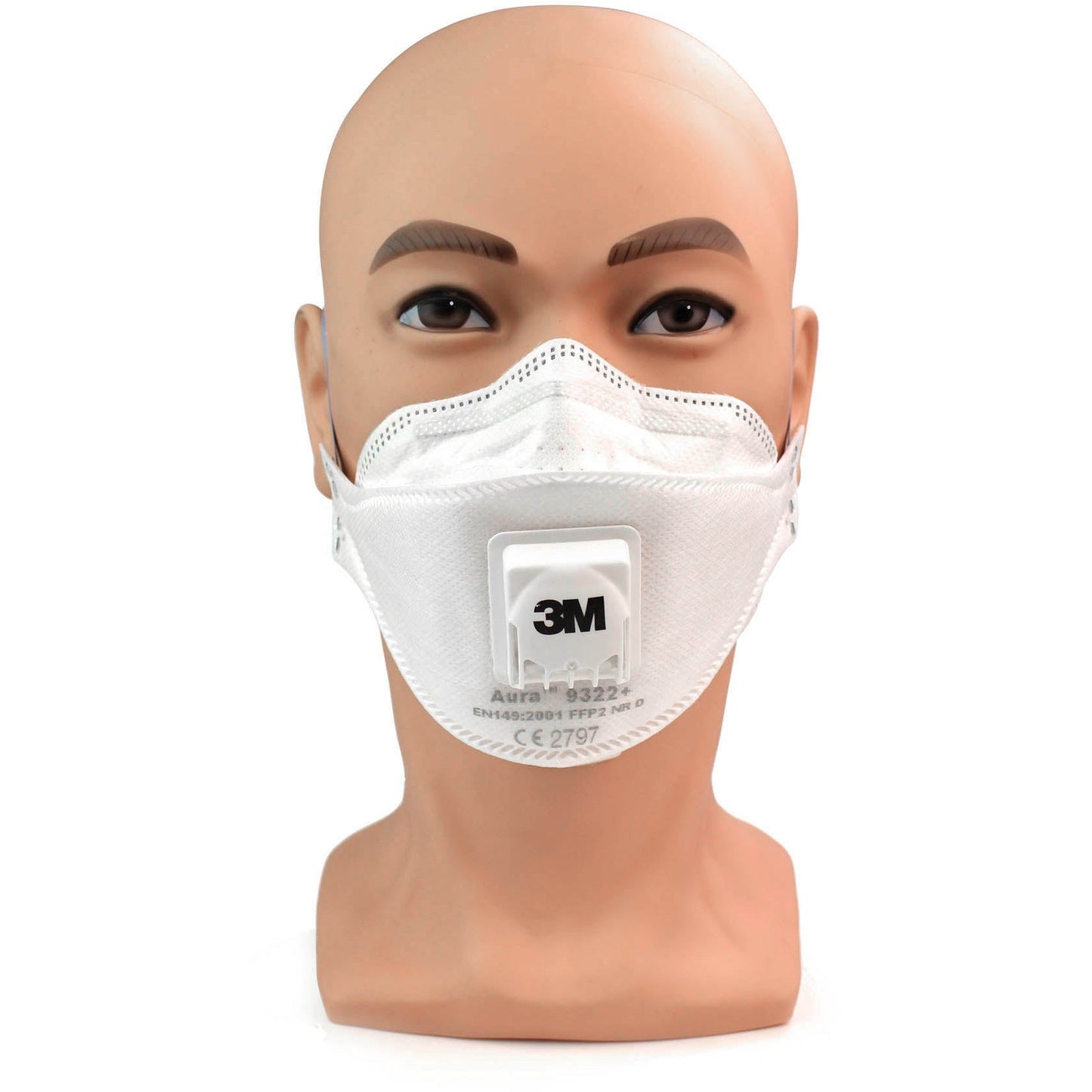 Tan 3M™ Aura™ 9322+ FFP2 Valved Respirator Face Mask - Box of 10