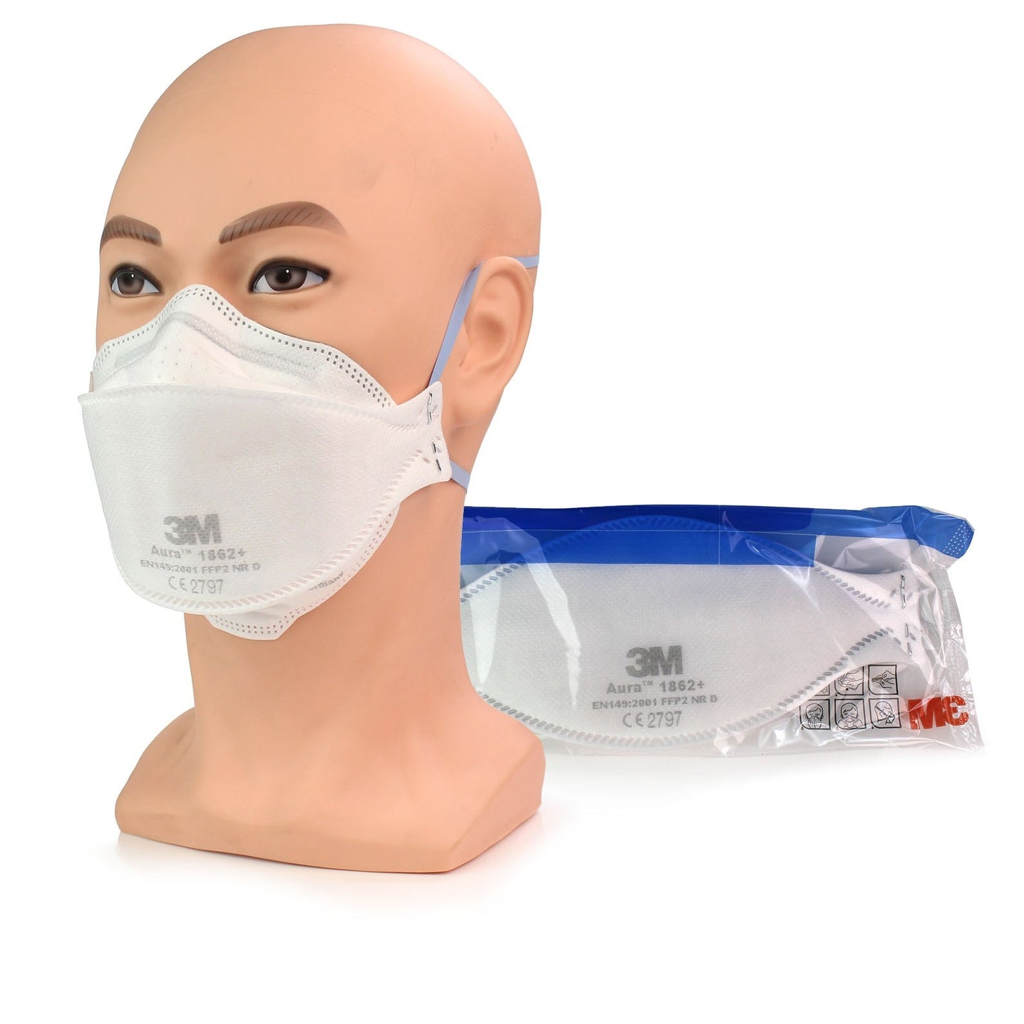 Tan 3M™ 1862+ Aura™ FFP2 [+IIR] Healthcare Respirator Mask x 20