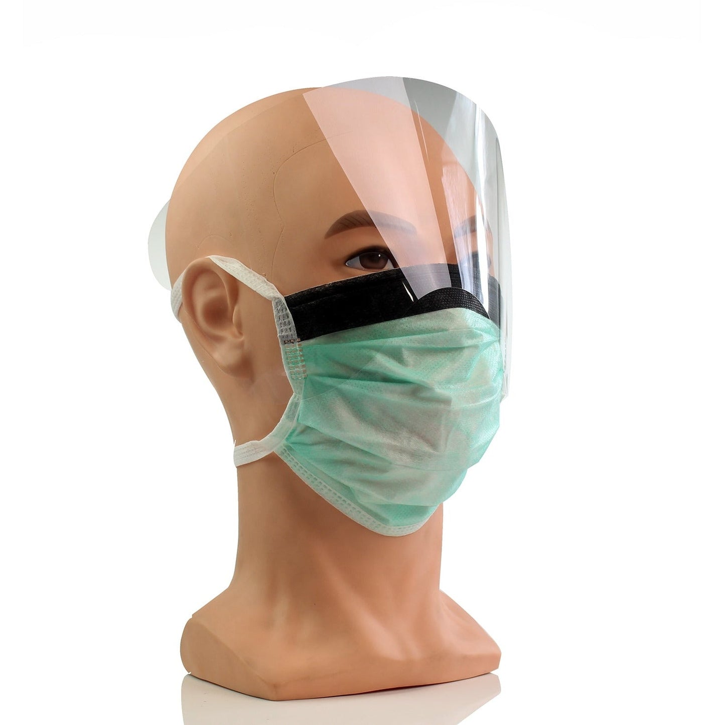 Rosy Brown 3M™ Tie-On, High Fluid-Resistant Surgical Mask with Face Shield - Type IIR 1835FS - Pack Of 50