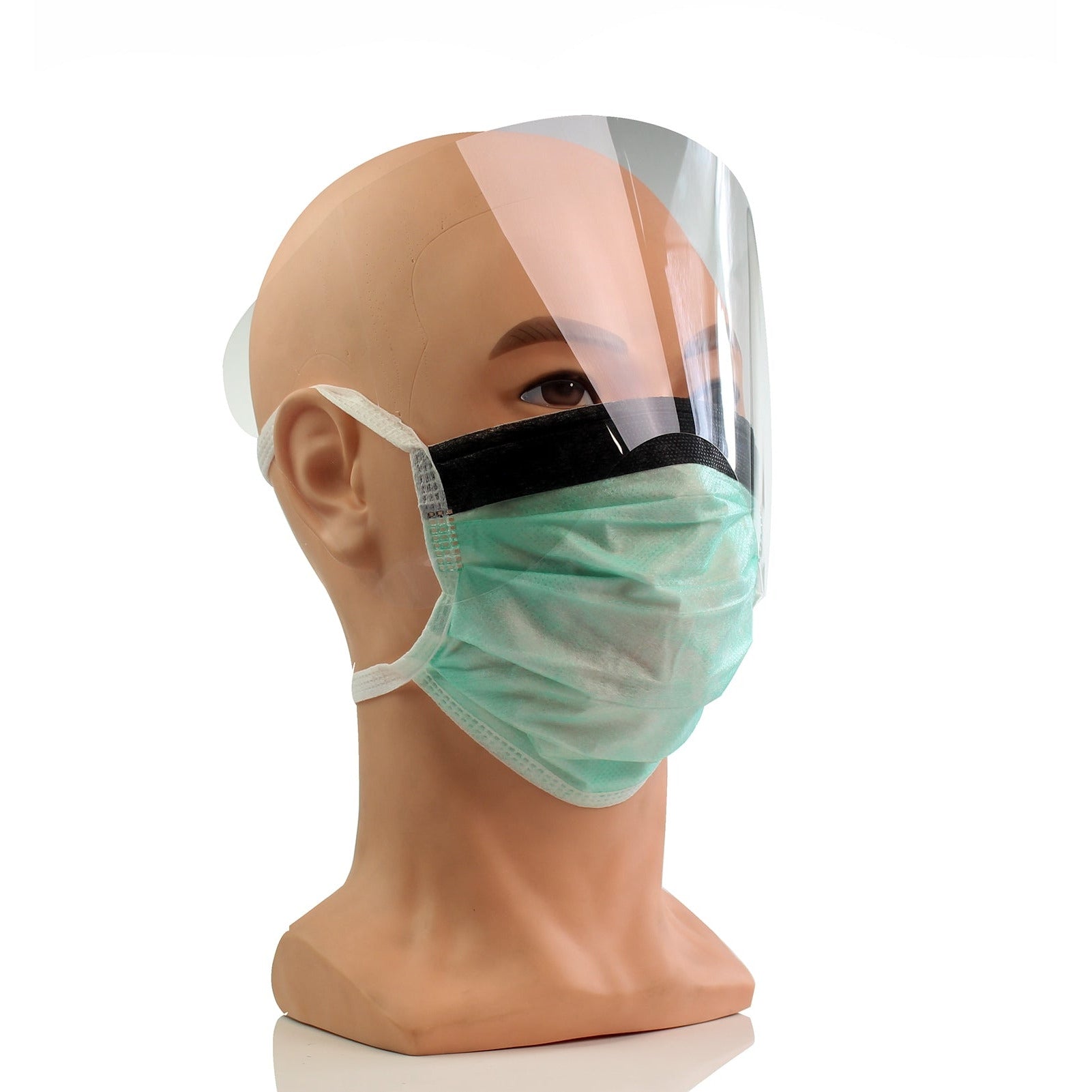 Rosy Brown 3M™ Tie-On, High Fluid-Resistant Surgical Mask with Face Shield - Type IIR 1835FS - Pack Of 50