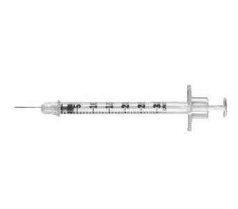 B & D Insulin Needles 8mm x 30g with 0.3 ml syringe per 100