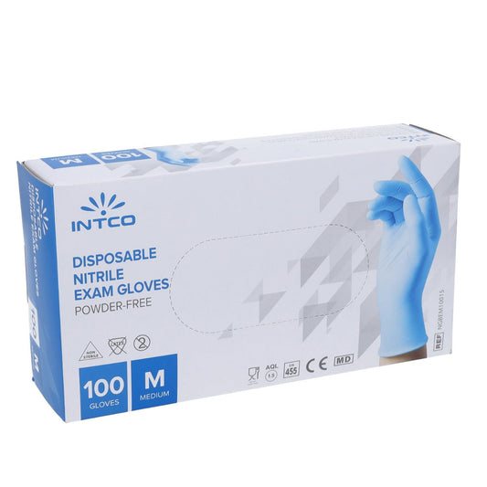 Light Gray Nitrile Disposable Gloves - Box of 100 Gloves