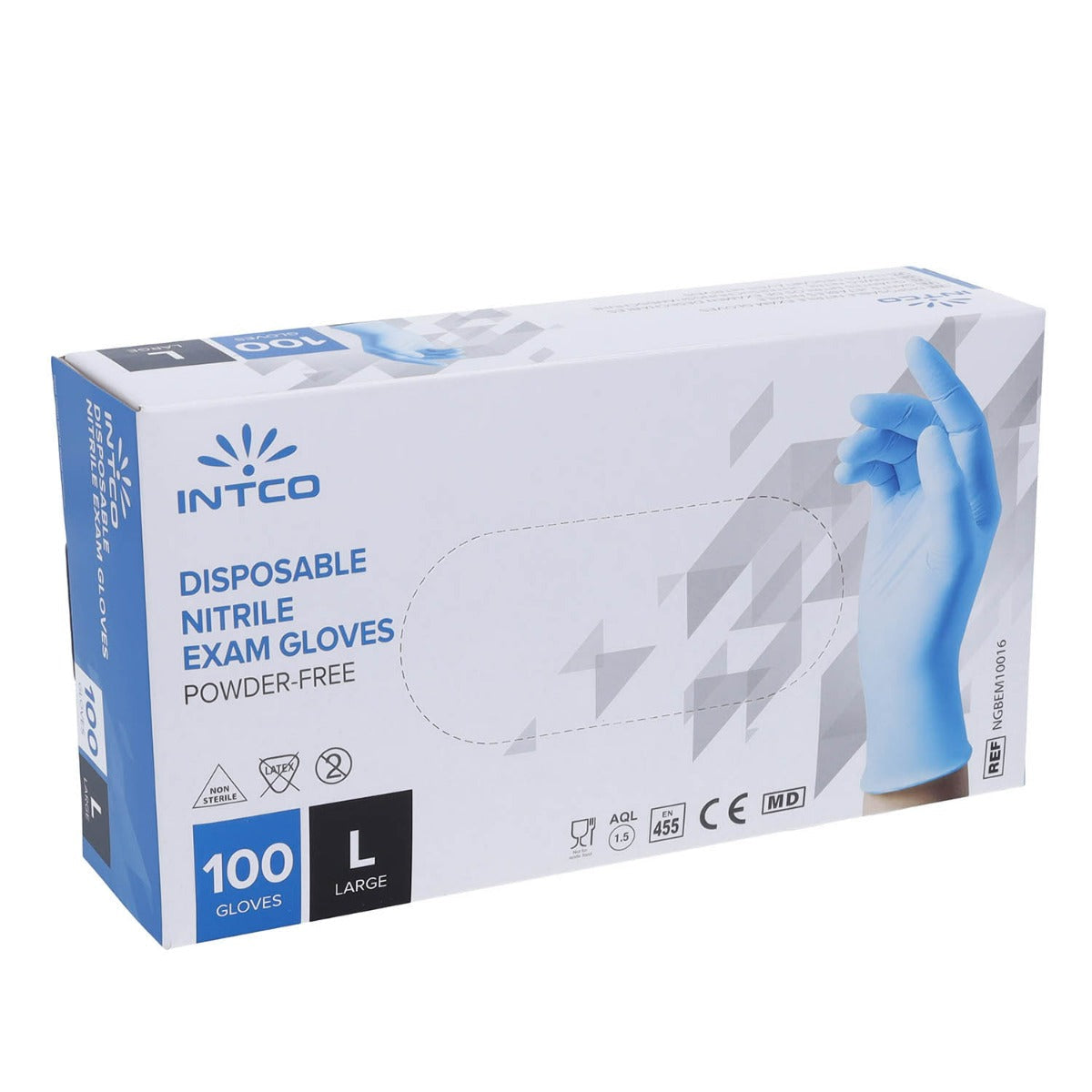 Light Gray Nitrile Disposable Gloves - Box of 100 Gloves