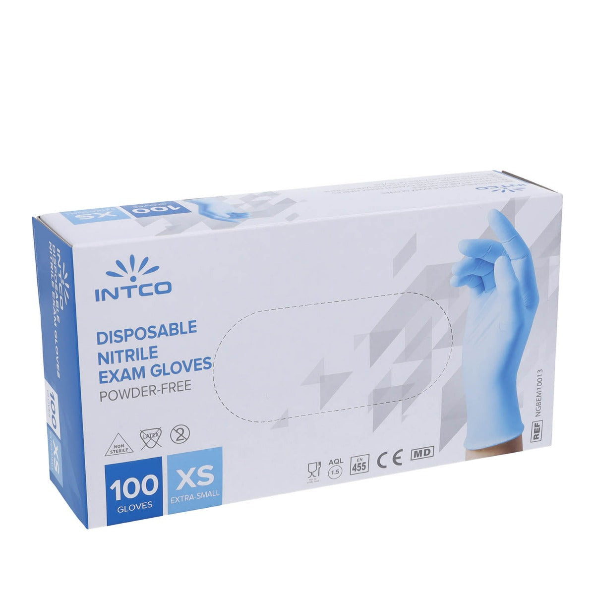 Light Gray Nitrile Disposable Gloves - Box of 100 Gloves