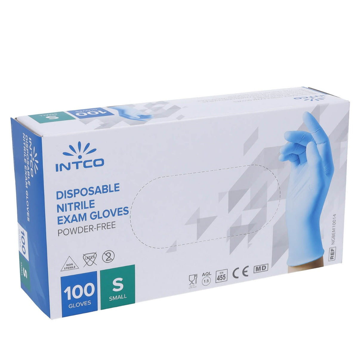 Light Gray Nitrile Disposable Gloves - Box of 100 Gloves