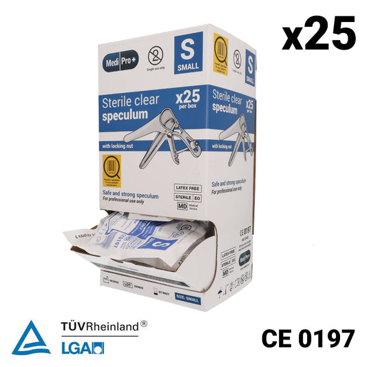 Medipro Vaginal Speculum with Lock - Box of 25 - Small