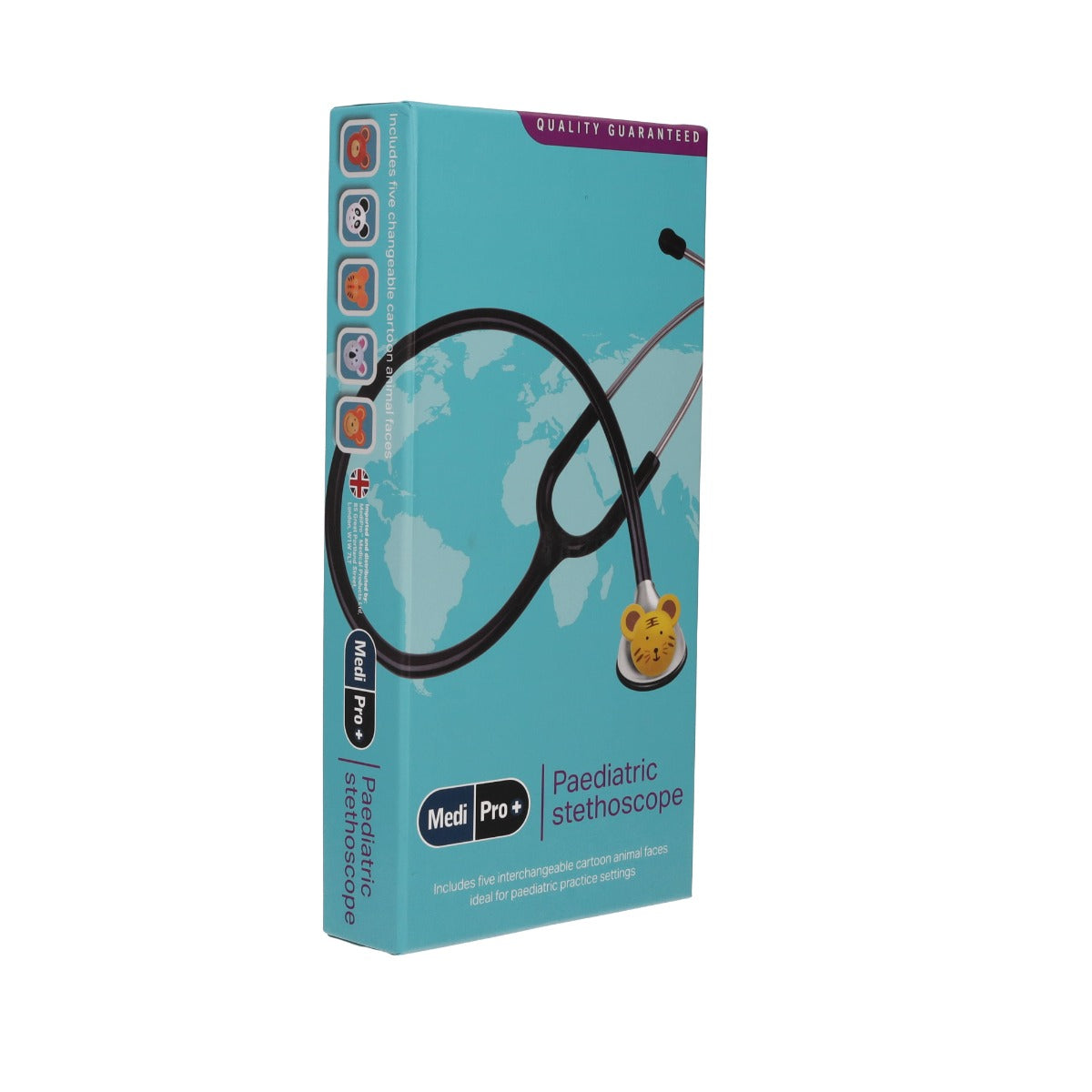 Paediatric Stethoscope With Clip-on Animal Faces