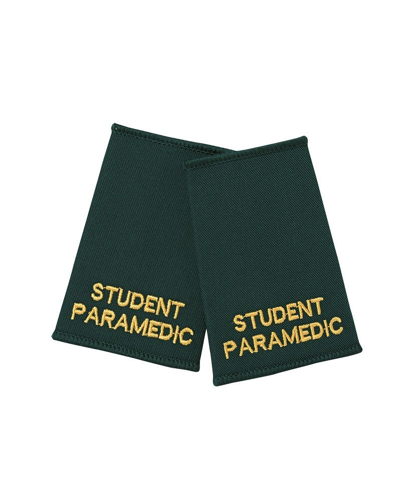 Student Paramedic Epaulette Sliders - Dark Green