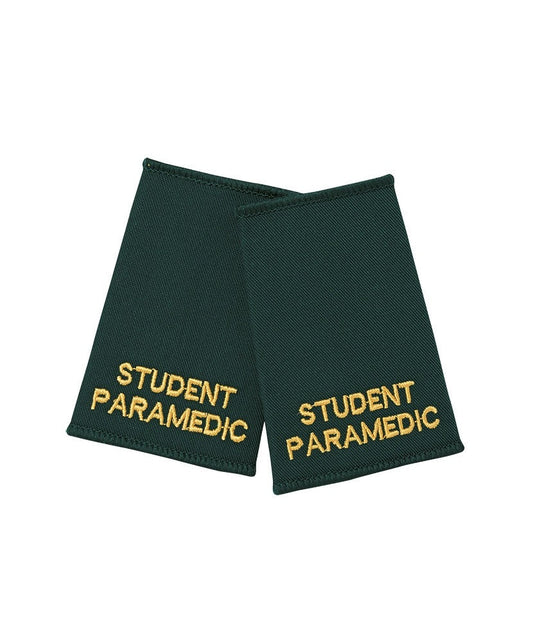 Student Paramedic Epaulette Sliders - Dark Green