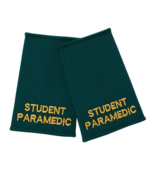 Student Paramedic Epaulette Sliders - Bottle Green