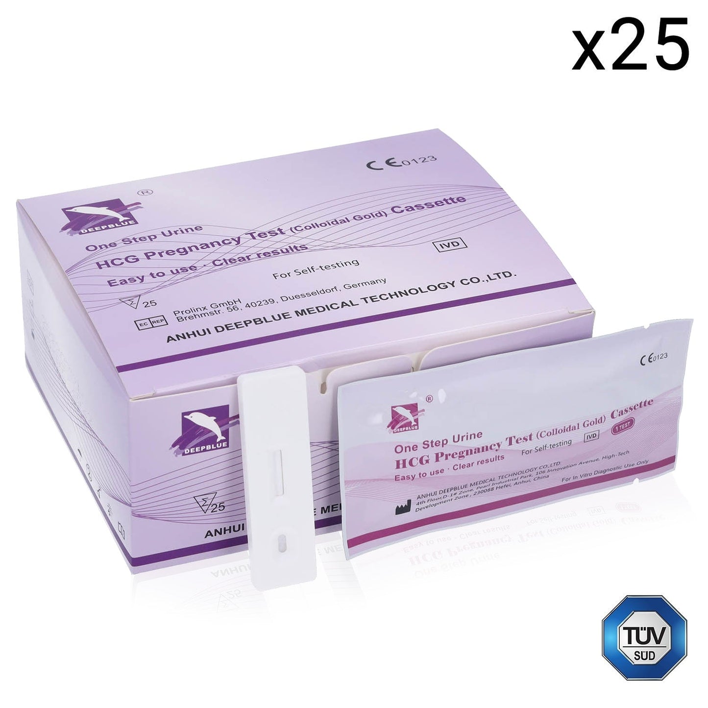 Pregnancy Tests HCG x 25 Cassettes