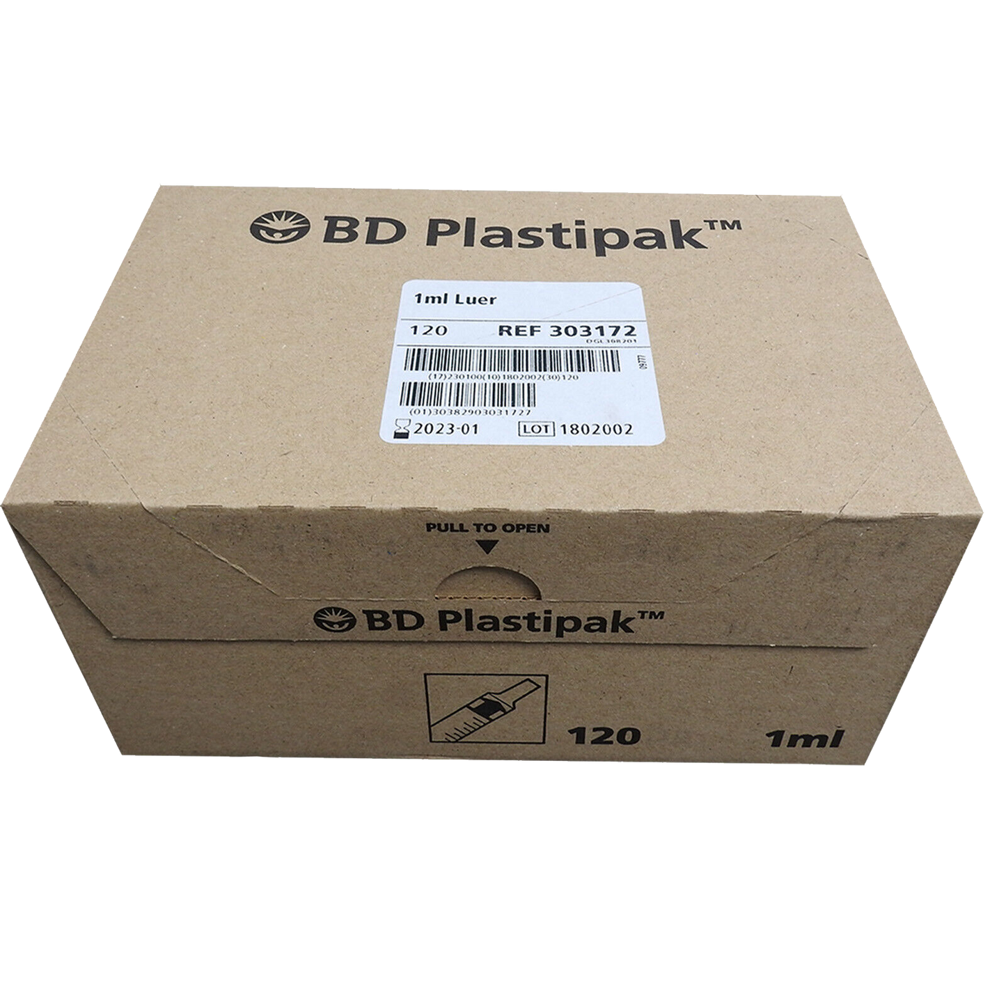 BD Plastipak Syringes 1ml x 120