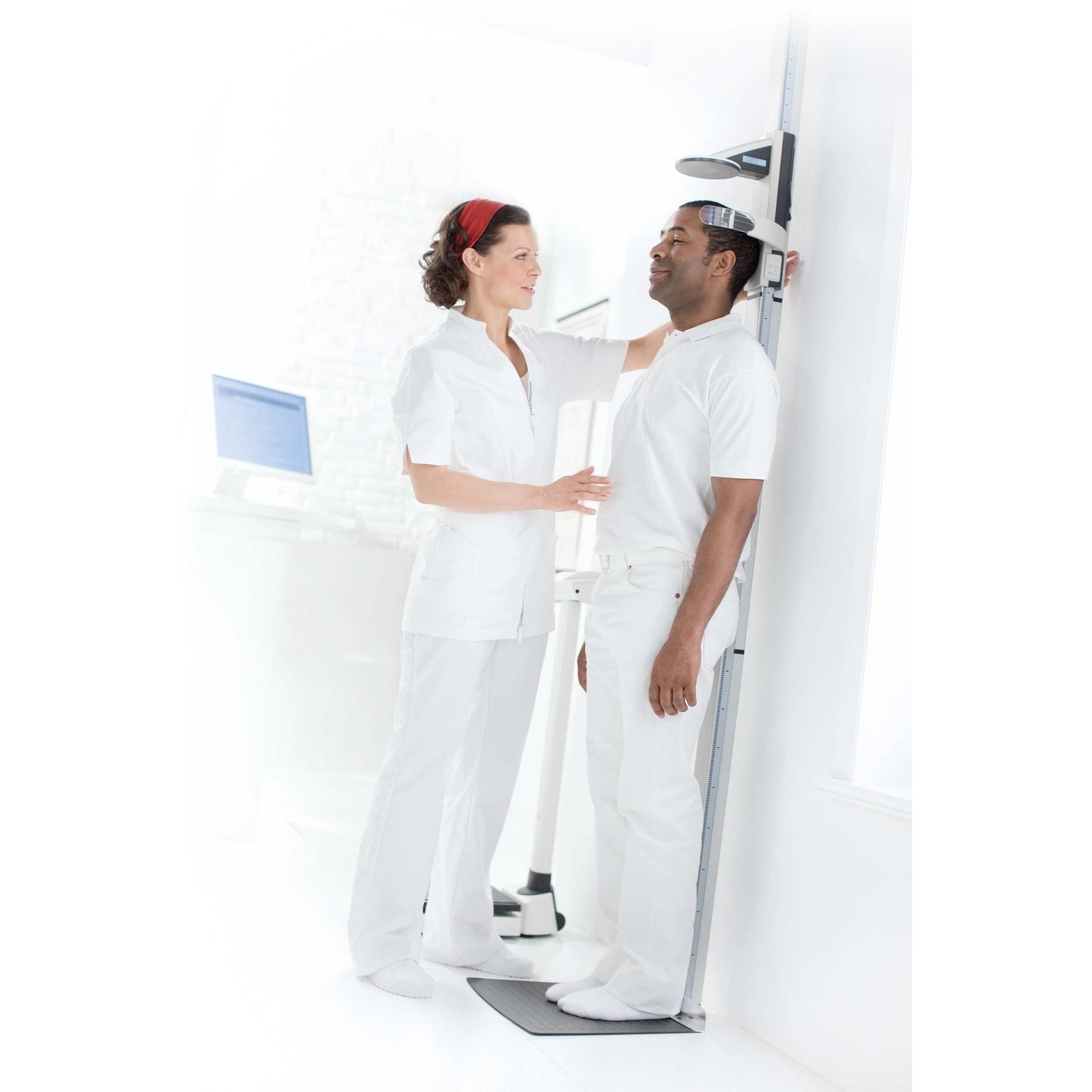 Lavender seca 274 - Freestanding Stadiometer with Display on the Headpiece