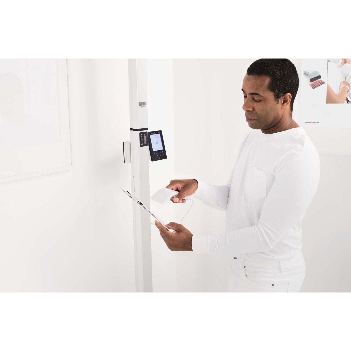 Beige seca 287 - EMR-Validated Ultrasonic Measuring Station With Voice Guidance (Class III medically approved)