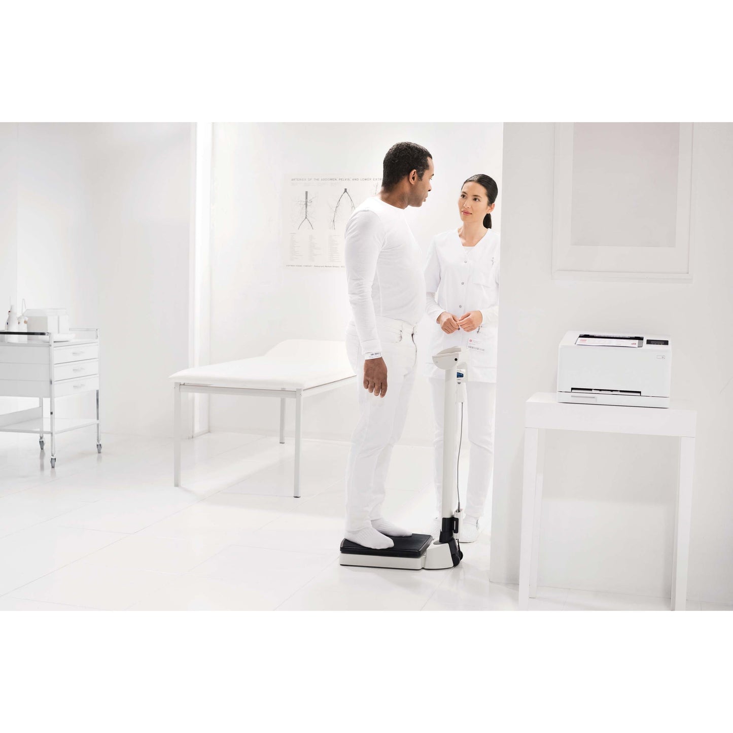 Light Gray seca 704 - EMR-validated column scale with 300 kg capacity