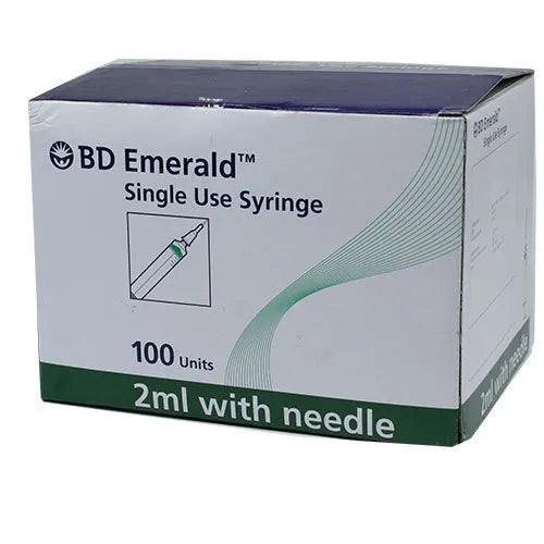 BD 2ml Syringe Complete with 23g x 1" Needle x 100