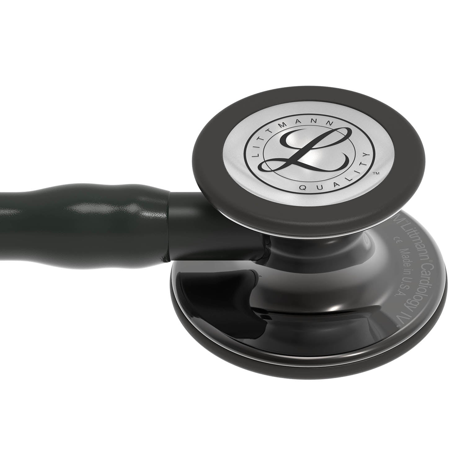 Dark Slate Gray Littmann Cardiology IV Diagnostic Stethoscope: Smoke & Black - Black Stem 6232