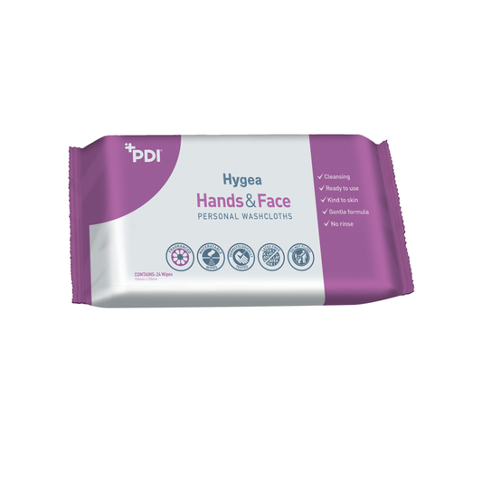 Hygea Hands & Face Personal Washcloth - Flow Wrap Fragranced (24)